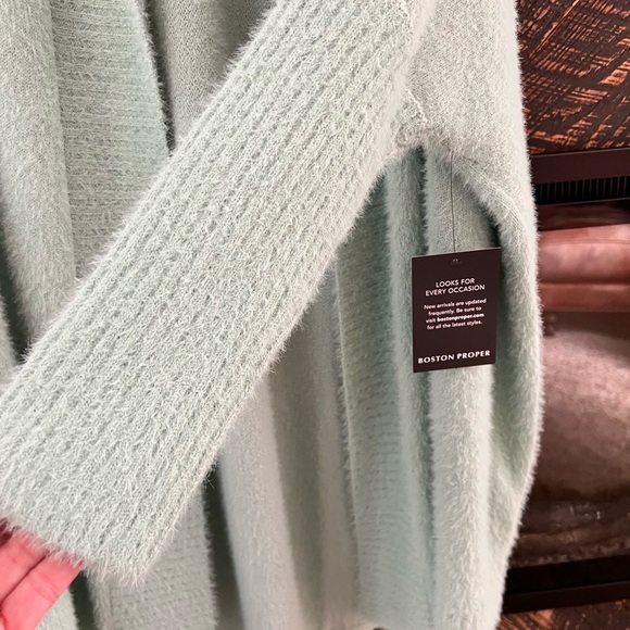 Boston Proper Soft Mint Cardigan - Picture 7 of 8